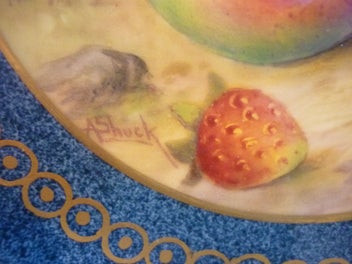 Listing 2 of 4 for ROYAL WORCESTER FRUIT PATTERN DISH/PLATE . HANDPAINTED. A.SHUCK