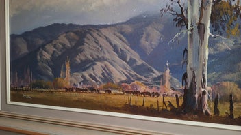 Listing 6 of 18 for <<< WELL-EXECUTED " BRIAN BAXTER " LANDSCAPE PAINTING >>>