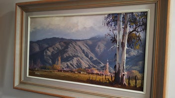Listing 7 of 18 for <<< WELL-EXECUTED " BRIAN BAXTER " LANDSCAPE PAINTING >>>