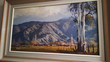 Listing 9 of 18 for <<< WELL-EXECUTED " BRIAN BAXTER " LANDSCAPE PAINTING >>>