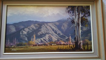 Listing 16 of 18 for <<< WELL-EXECUTED " BRIAN BAXTER " LANDSCAPE PAINTING >>>
