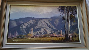 Listing 17 of 18 for <<< WELL-EXECUTED " BRIAN BAXTER " LANDSCAPE PAINTING >>>
