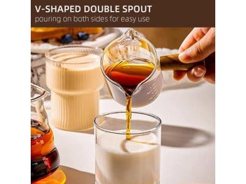 Listing 2 of 3 for 75ml Heat-resisting Glass Espresso Measuring Cup Double/Single Mouth With