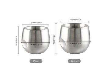 Listing 3 of 3 for Leeseph Durable Coffee Espresso Cups 150ml/200ml Double Insulation Stainless