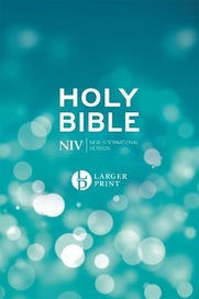 Listing 1 of 1 for NIV Larger Print Blue Hardback Bible By New International Version