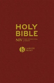 Listing 1 of 1 for NIV Larger Print Burgundy Hardback Bible By New International Version