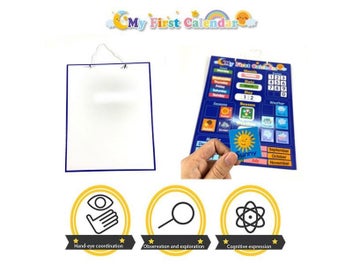 Listing 4 of 9 for Kids Magnetic Calendar Month Date Day Season Weather Learning Chart Board Early