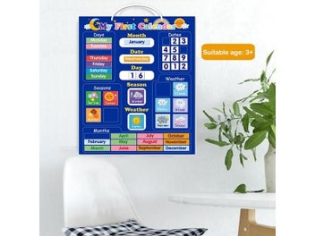 Listing 6 of 9 for Kids Magnetic Calendar Month Date Day Season Weather Learning Chart Board Early