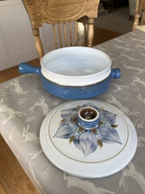 Listing 4 of 6 for 1960’s Denby pottery Chatsworth twin handled casserole dish