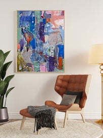 Listing 4 of 8 for ORIGINAL ACRYLIC MIXED MEDIA ABSTRACT PAINTING - Bad Translation