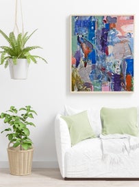 Listing 5 of 8 for ORIGINAL ACRYLIC MIXED MEDIA ABSTRACT PAINTING - Bad Translation