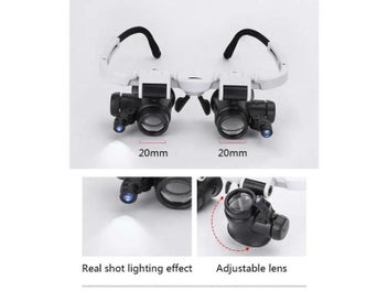 Listing 4 of 9 for 2XLED Watch Jeweler Repair Magnifier Head-Mounted Headband Adjustable