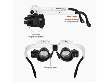 Listing 5 of 9 for 2XLED Watch Jeweler Repair Magnifier Head-Mounted Headband Adjustable