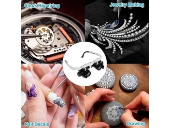 Listing 7 of 9 for 2XLED Watch Jeweler Repair Magnifier Head-Mounted Headband Adjustable
