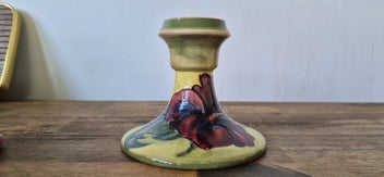 Listing 3 of 4 for Moorcroft Pottery Hibicus Candlestick