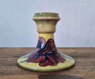 Listing 2 of 4 for Moorcroft Pottery Hibicus Candlestick