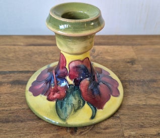 Listing 1 of 4 for Moorcroft Pottery Hibicus Candlestick