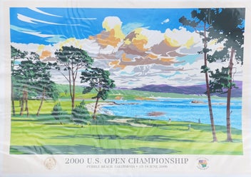 Listing 4 of 8 for Artist’s A2 size Portfolio 5 envelope case w/7 Golf prints