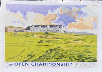 Listing 6 of 8 for Artist’s A2 size Portfolio 5 envelope case w/7 Golf prints