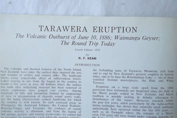 Listing 5 of 7 for TARAWERA ERUPTION: The Volcanic Outburst of June 10,1886 by R F Keam (SKU BK49)