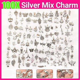 Listing 2 of 4 for Veile Studios 100Pcs Tibetan Silver Mixed Charms - Diy Jewelry Crafting Pendants