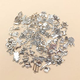 Listing 3 of 4 for Veile Studios 100Pcs Tibetan Silver Mixed Charms - Diy Jewelry Crafting Pendants