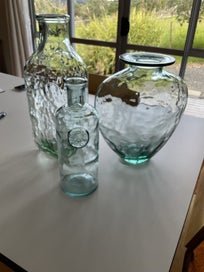 Listing 2 of 2 for 3 x glass bottles/vases