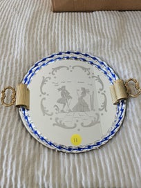 Listing 1 of 4 for VINTAGE MURANO/VENETIAN GLASS MIRROR TRAY(11)