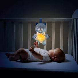 Listing 3 of 3 for Chicco Toy 25.5cm GoodNight Bear Plush Baby Night Light Hanging Decor 0m+ Blue