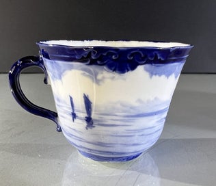 Listing 6 of 12 for Royal Crown Derby 1908 Hand Painted Marine Tea Set W.E.J. Dean = RARE