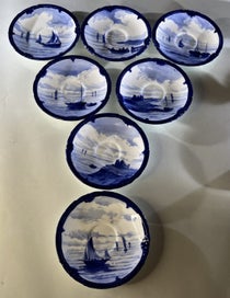 Listing 7 of 12 for Royal Crown Derby 1908 Hand Painted Marine Tea Set W.E.J. Dean = RARE