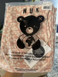 Listing 2 of 2 for New Huxbaby Hux wrap blanket pink floral