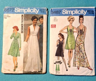 Listing 1 of 7 for JJ - Vintage Simplicity x 2 (1970s) Woman's Wedding Gown and Casual Options