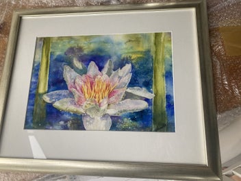 Listing 2 of 11 for Stunning Original Watercolour - Annette Straugheir - Waterlily