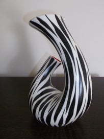 Listing 7 of 18 for Beswick Zebra Red twin twist neck 1950s Retro vase