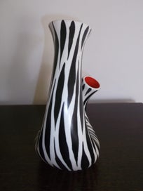 Listing 8 of 18 for Beswick Zebra Red twin twist neck 1950s Retro vase
