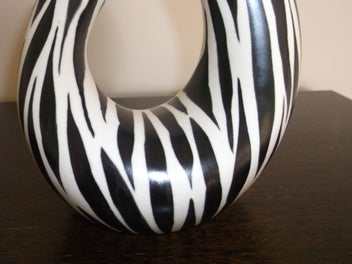 Listing 15 of 18 for Beswick Zebra Red twin twist neck 1950s Retro vase