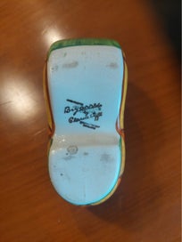 Listing 3 of 3 for Clarice Cliff Bizarre - Slipper / Clogg form vessel, abstract pattern, c.1930s