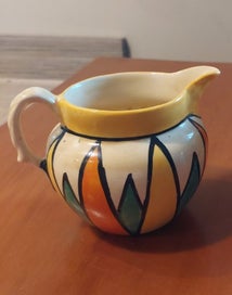 Listing 2 of 3 for Clarice Cliff Bizarre - Small jug, stylised floral pattern, c.1930s