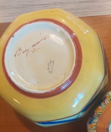 Listing 3 of 3 for Clarice Cliff Bizarre - Octagonal bowl, geometric pattern, c.1930s