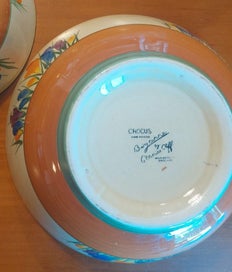 Listing 3 of 3 for Clarice Cliff Bizarre - Bowl, Crocus pattern, c.1930s