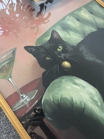 Listing 2 of 7 for Exquisite Martini Pussy Cat 62cm x 86.5cm