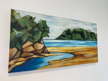 Listing 4 of 5 for Cooks Beach - Coromandel, Original Painting by Megan Collins