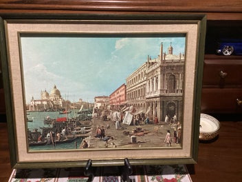Listing 2 of 8 for Vintage Reproduction print The Molo Venice looking West -Antonio Canaletto