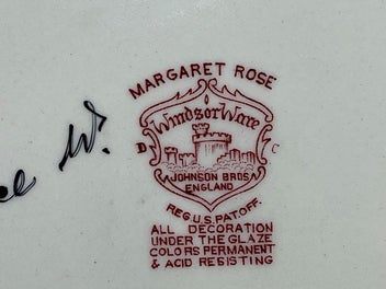 Listing 6 of 7 for Vintage Johnson Brothers Margaret Rose Pattern Plate