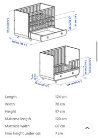 Listing 5 of 7 for Brand new adjustable baby cot with drawer