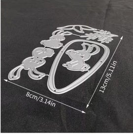 Listing 3 of 3 for - Generic Metal Cutting Dies - Easter Carrot with Bunnies #6