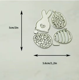 Listing 3 of 3 for - Generic Metal Cutting Dies - Bunny and Three Eggs