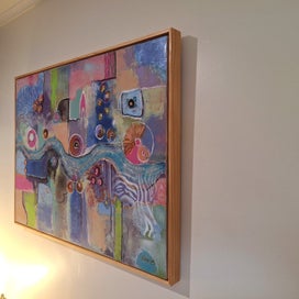 Listing 2 of 6 for ORIGINAL ACRYLIC MIXED MEDIA ABSTRACT PAINTING - Sleep My Love