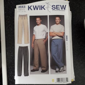 Listing 1 of 1 for KWIK -SEW 3663 Men's Pants - S - XXL